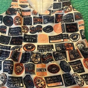 Maison Jules adorable travel sticker fun print dress above the knee -Med